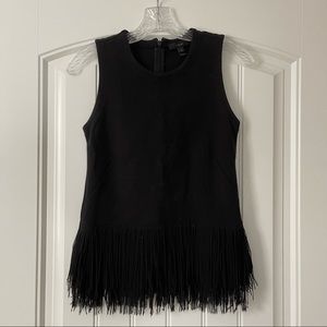 J.Crew Black Fringe Tank Top